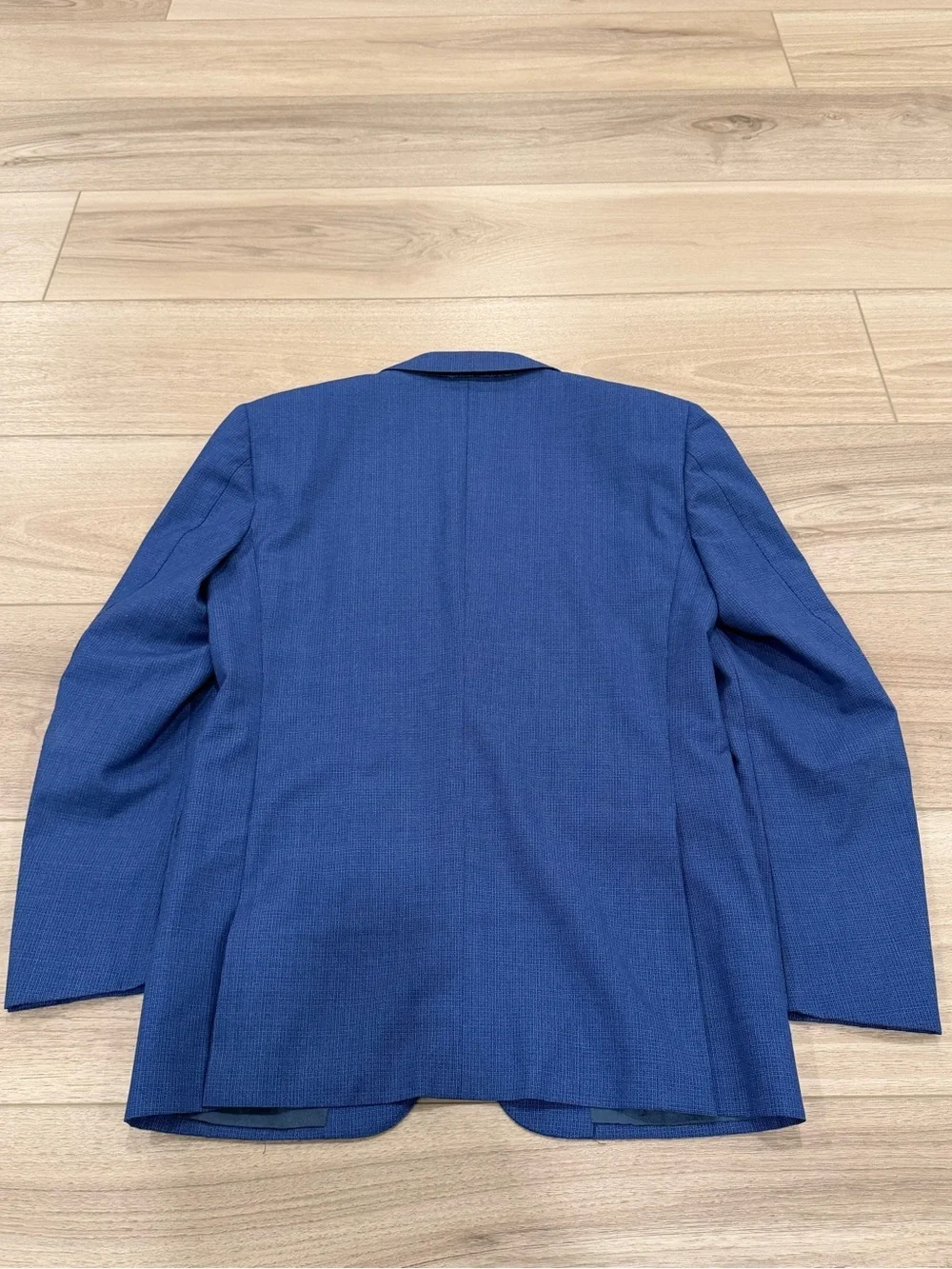 Canali 1934 Blazer Sport Coat Su Misura Men's Size EU 48 Wool Patterned Blue